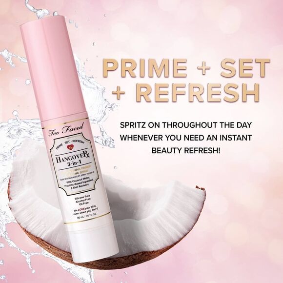 Too Faced Hangover RX Replenishing Hydrating Makeup Setting Spray - Picture 5 of 11